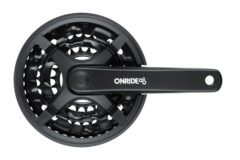 Комплект шатунів ONRIDE Trio 830P, квадрат, 175 мм, 42-32-22Т, 6/7/8 шв., чорний (конверт)