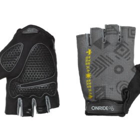 Рукавички ONRIDE Hold 30 Relic, гелеві подушечки, чорний/жовтий