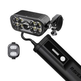 Велосипедна фара Ravemen XR6000 (6000 lm, 8000 mAh) зовнішня батарея, бездротова кнопка