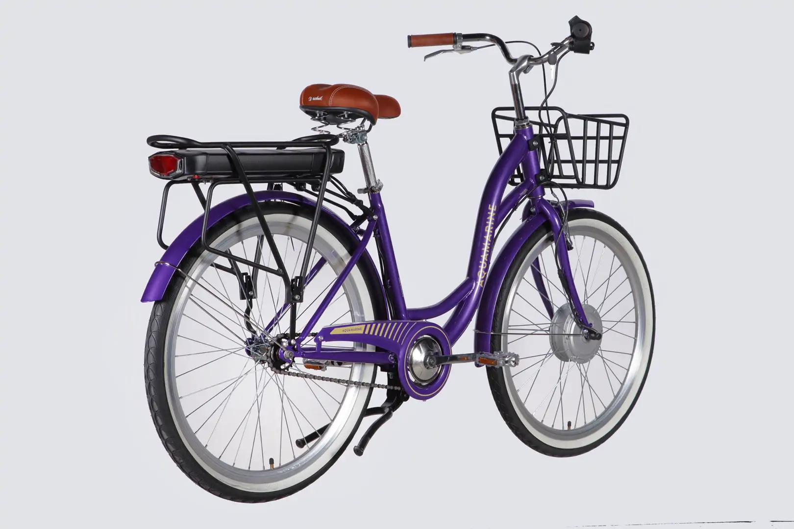 Велосипед уцінений з електроприводом 26" ST Dorozhnik eAQUAMARINE BH рама-17" 36B 13А*г 500Вт фіолетовий з кошиком 2026 - Зображення 2