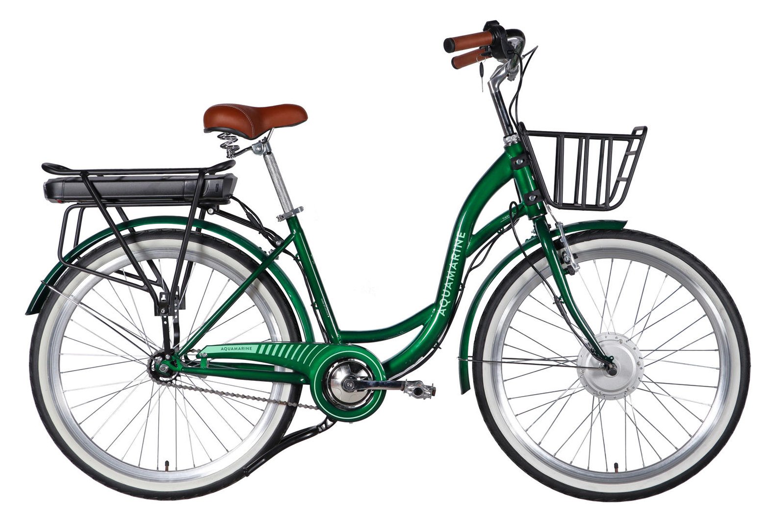 Велосипед з електроприводом 26" ST Dorozhnik eAQUAMARINE BH рама-17" 36B 13А*г 500Вт зелений YS 902 з кошиком 2026