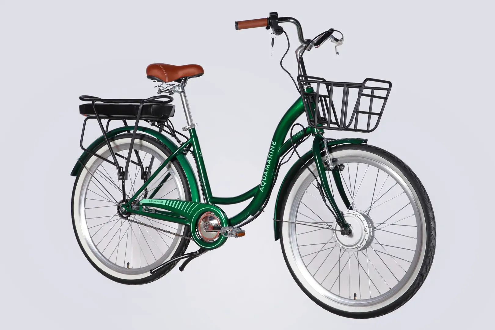 Велосипед з електроприводом 26" ST Dorozhnik eAQUAMARINE BH рама-17" 36B 13А*г 500Вт зелений YS 902 з кошиком 2026 - Зображення 4