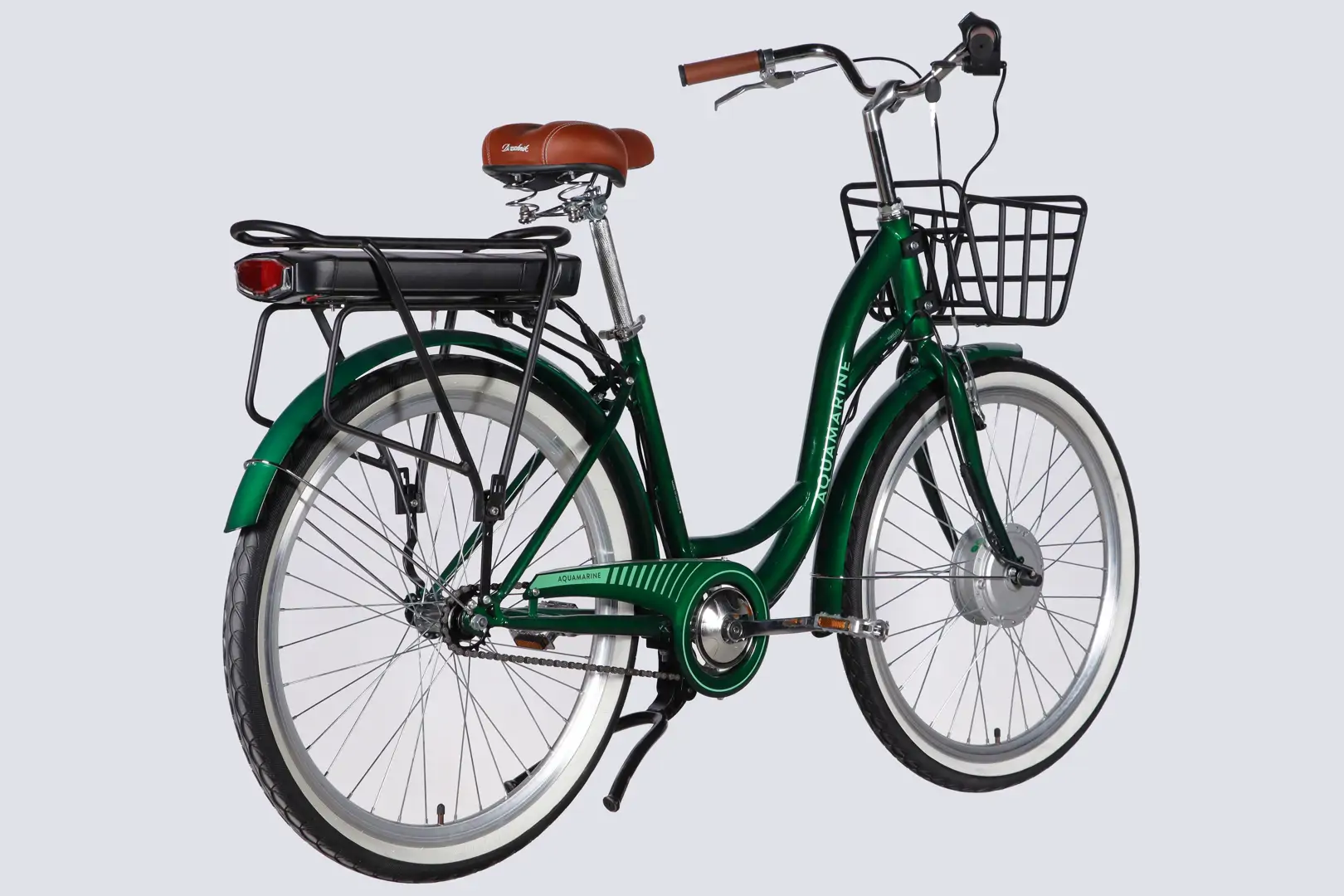 Велосипед з електроприводом 26" ST Dorozhnik eAQUAMARINE BH рама-17" 36B 13А*г 500Вт зелений YS 902 з кошиком 2026 - Зображення 5
