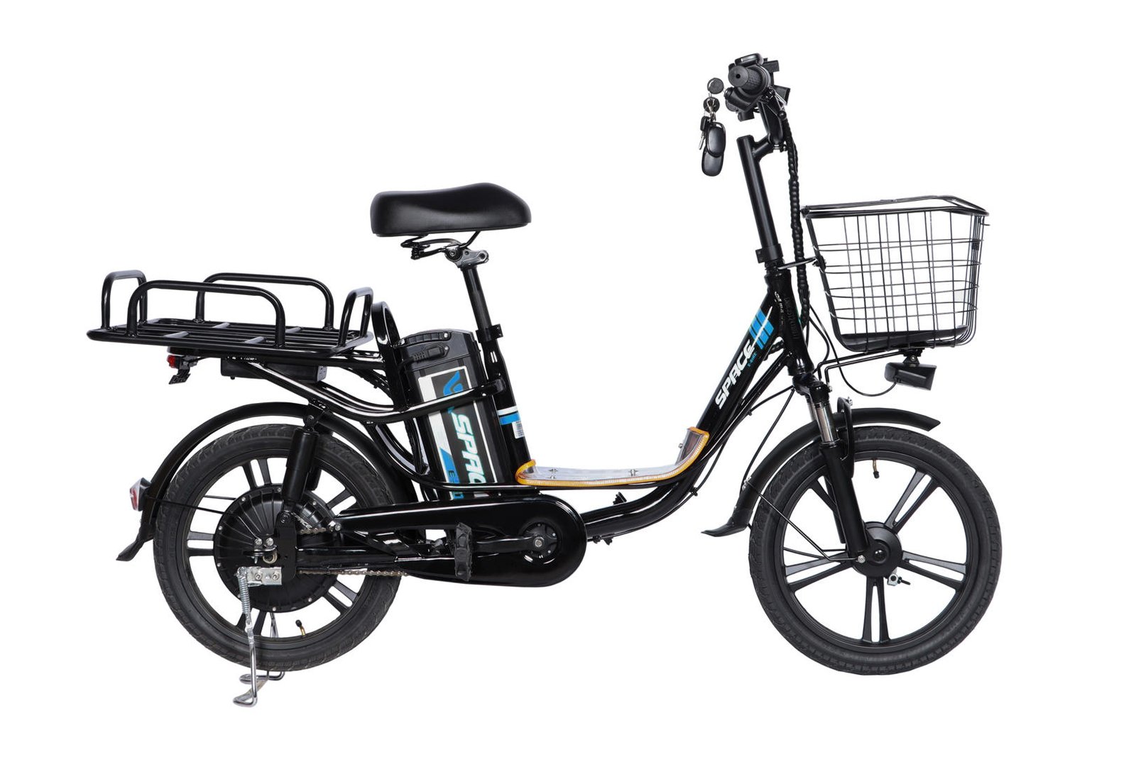 Велосипед з електроприводом 18" AL SPACE eELDORADO (new) DD FR рама-15" 48 B 15 А*г 1000 Вт чорно-синій 2026