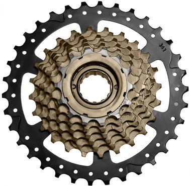 Тріскачка SunRace MFM2A 7DV, 7 швидкостей, 14-34T, Black/Brown, OEM