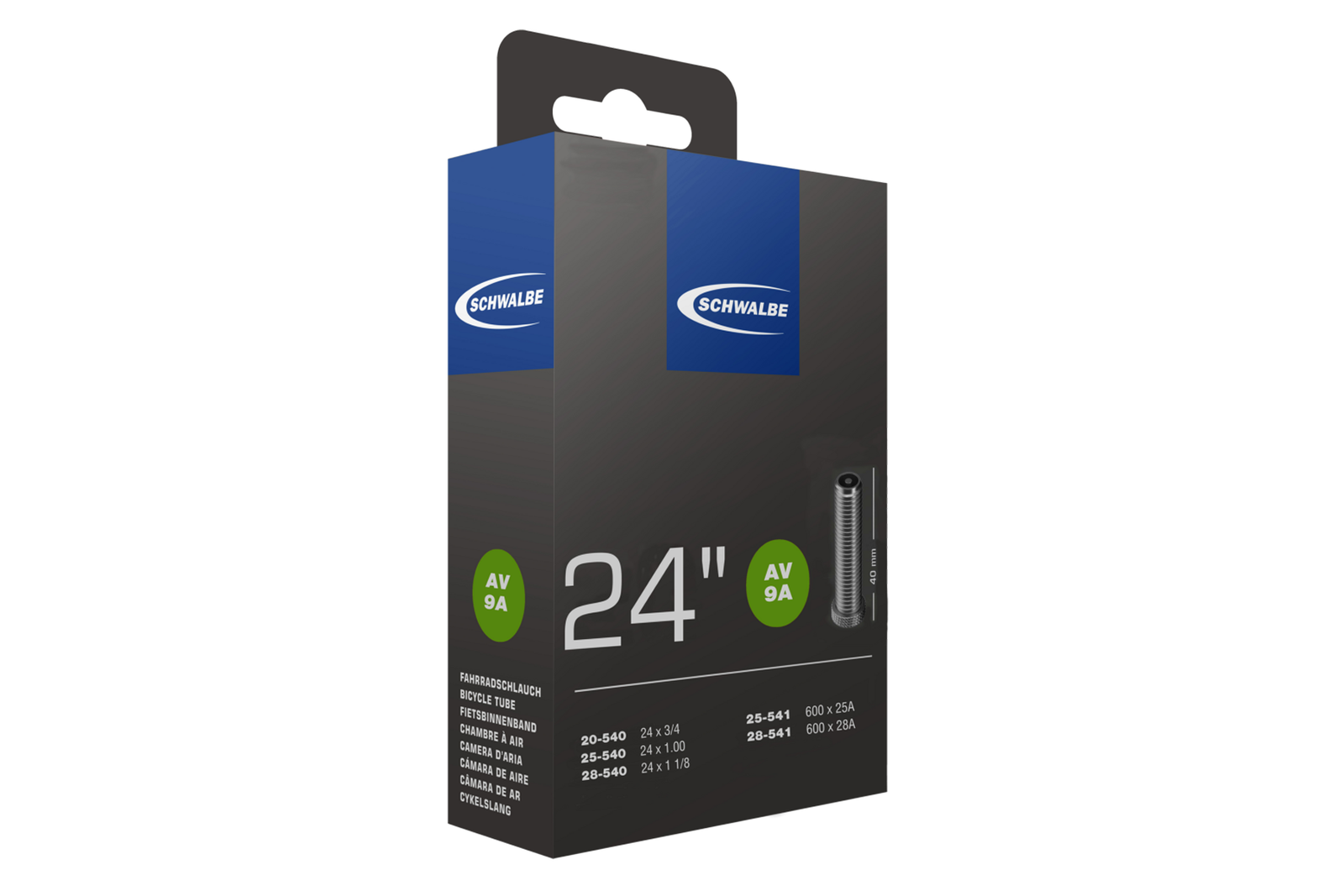 Камера Schwalbe AV 9A Special Tubes 24" (20/28-540/541) AV 40мм AGV