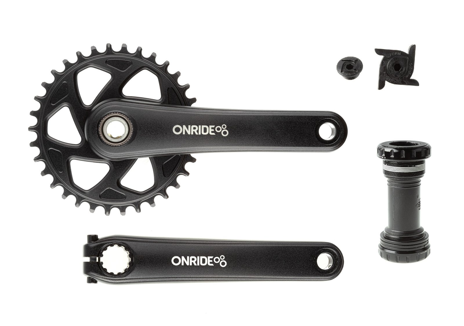 Комплект шатунів ONRIDE Solo Pro 1150, Hollowtech, 170 мм, 34Т, Direct Mount, на 11 шв., з кареткою