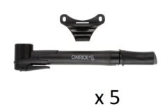 Спецгурт! Насос компактний ONRIDE Vise пластик, 25см, макс.тиск 80 PSI, з двома отворами FV/AV (5шт) - Зображення 2