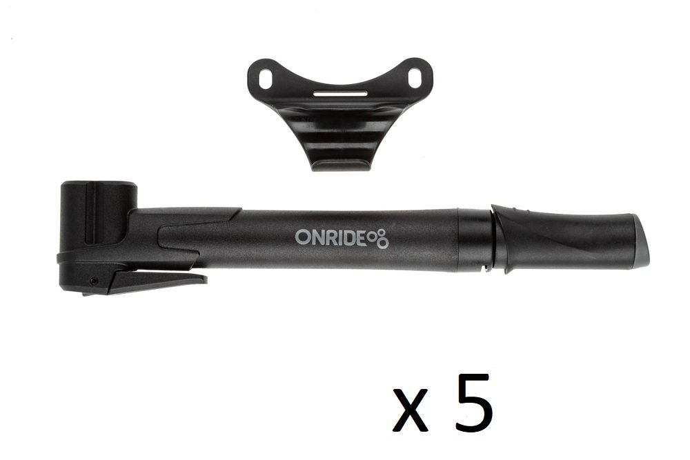 Спецгурт! Насос компактний ONRIDE Vise пластик, 25см, макс.тиск 80 PSI, з двома отворами FV/AV (5шт) - Зображення 2