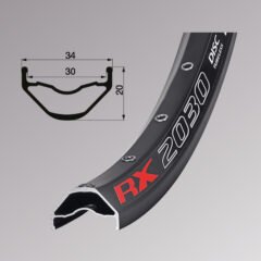 Обід Remerx ENDURO PLUS RX 2030, 29, 622x30, 28 отв, FV, пістонований, чорний анод., E-Bike, безкам.