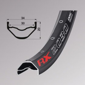 Обід Remerx ENDURO PLUS RX 2030, 29, 622x30, 28 отв, FV, пістонований, чорний анод., E-Bike, безкам.