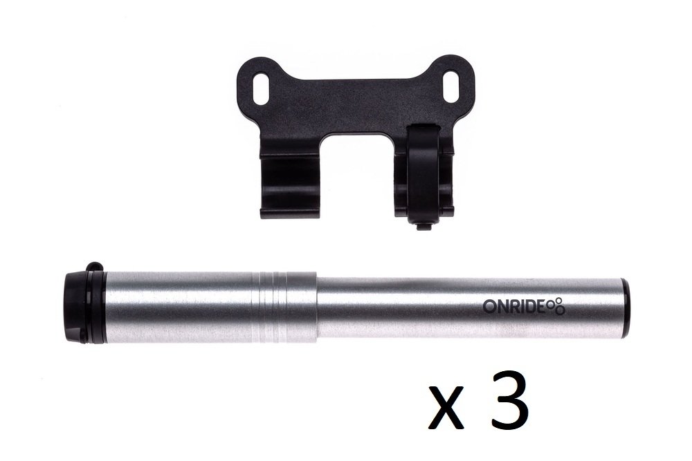 Спецгурт! Насос компактний ONRIDE Slate 10 алюмінієвий макс.тиск 120PSI, зі шлангом, FV/AV (3шт) - Зображення 2