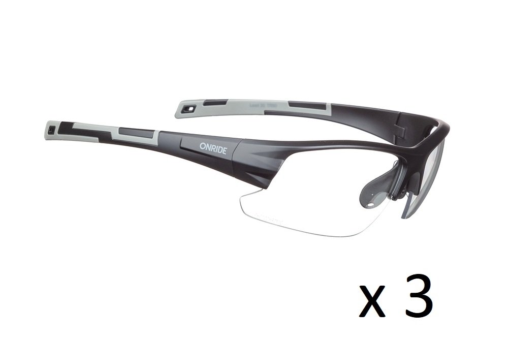 Спецгурт! Окуляри ONRIDE Lead 30 з лінзами Photochromic clear to grey (84-25%) кат. 0-2 чорний (3шт) - Зображення 2