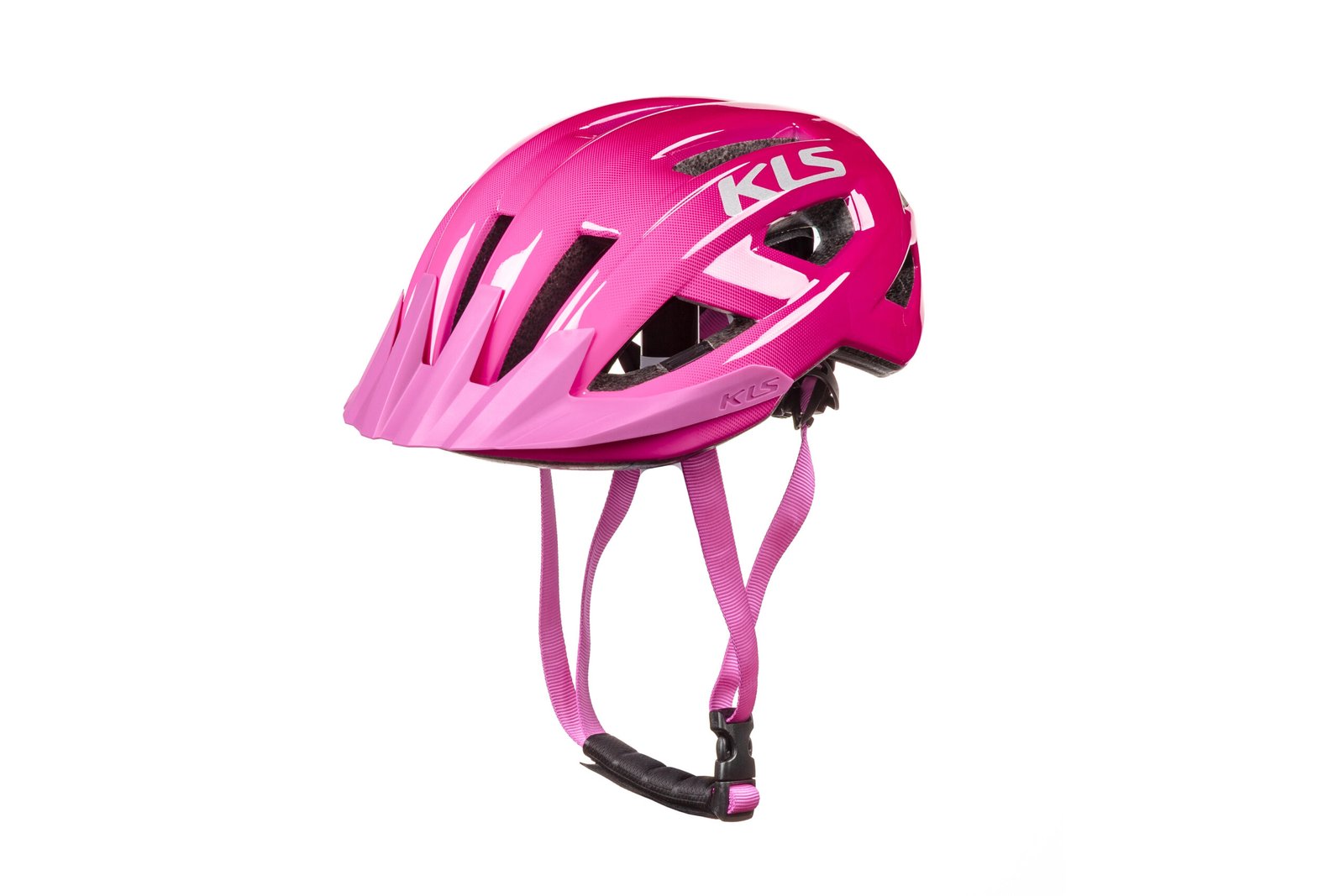 Шолом KLS Daze Lumio M/L, з блимавкою (Type-C), рожевий (без бокових кліпс фікцації лямок) - Зображення 2