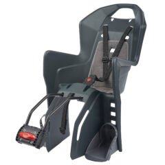 Дитяче крісло заднє POLISPORT Koolah FF на підсідельну трубу, 26"-28", 9-22 кг, темно-сіре