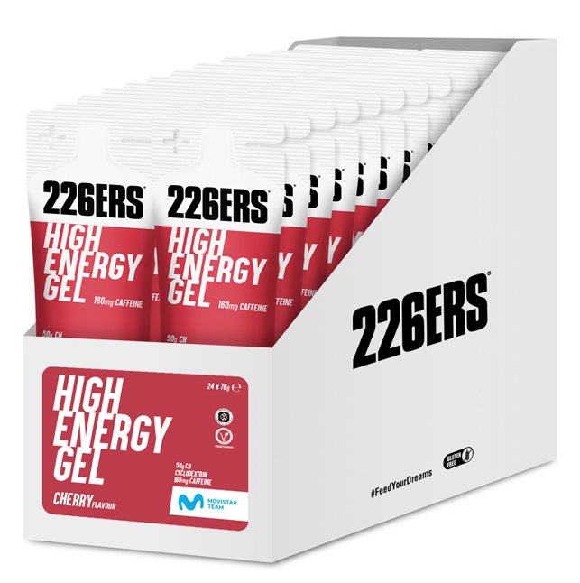 Гель 226ERS High Energy 50г вуглеводів 160мг кофеїну вишня 76г 24шт/уп 1824г
