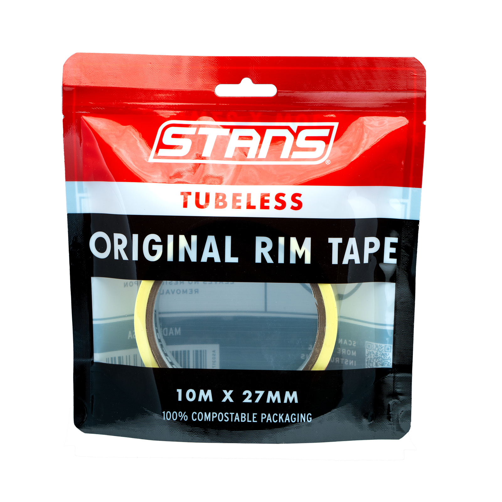 Cтрічка для безкамерних ободів Stan's Tubeless Original Rim Tape, ширина 27 мм, довжина 10 м