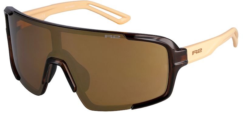 Окуляри R2 IMPULSE dark brown, cream (crystal, shiny), лінза brown (copper chrome) PC, кат. 3
