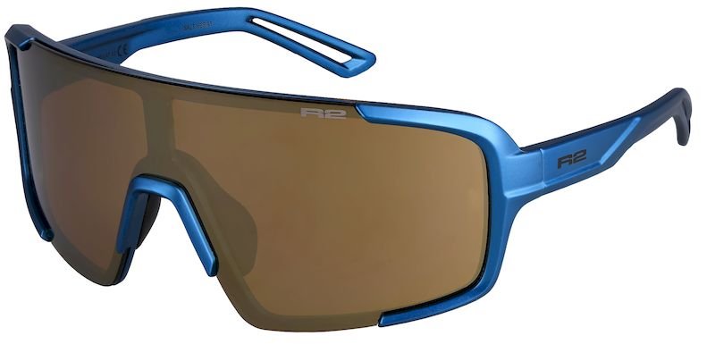 Окуляри R2 IMPULSE blue-grey (metallic, matt), лінза brown (gold chrome) PC, кат. 3