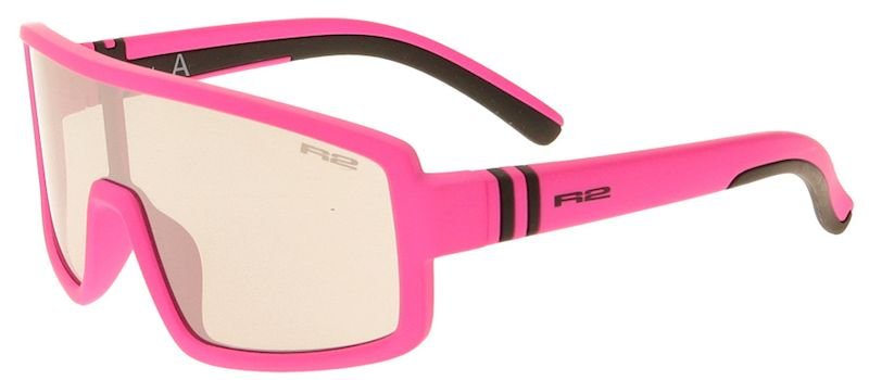 Окуляри дитячі R2 INVADER neon/pink (TPEE), лінза smoke, покриття silver mirror, кат. 2