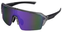Окуляри дитячі R2 HYPE grey, black (crystal, shiny), лінза brown (purple chrome) PC, кат. 3