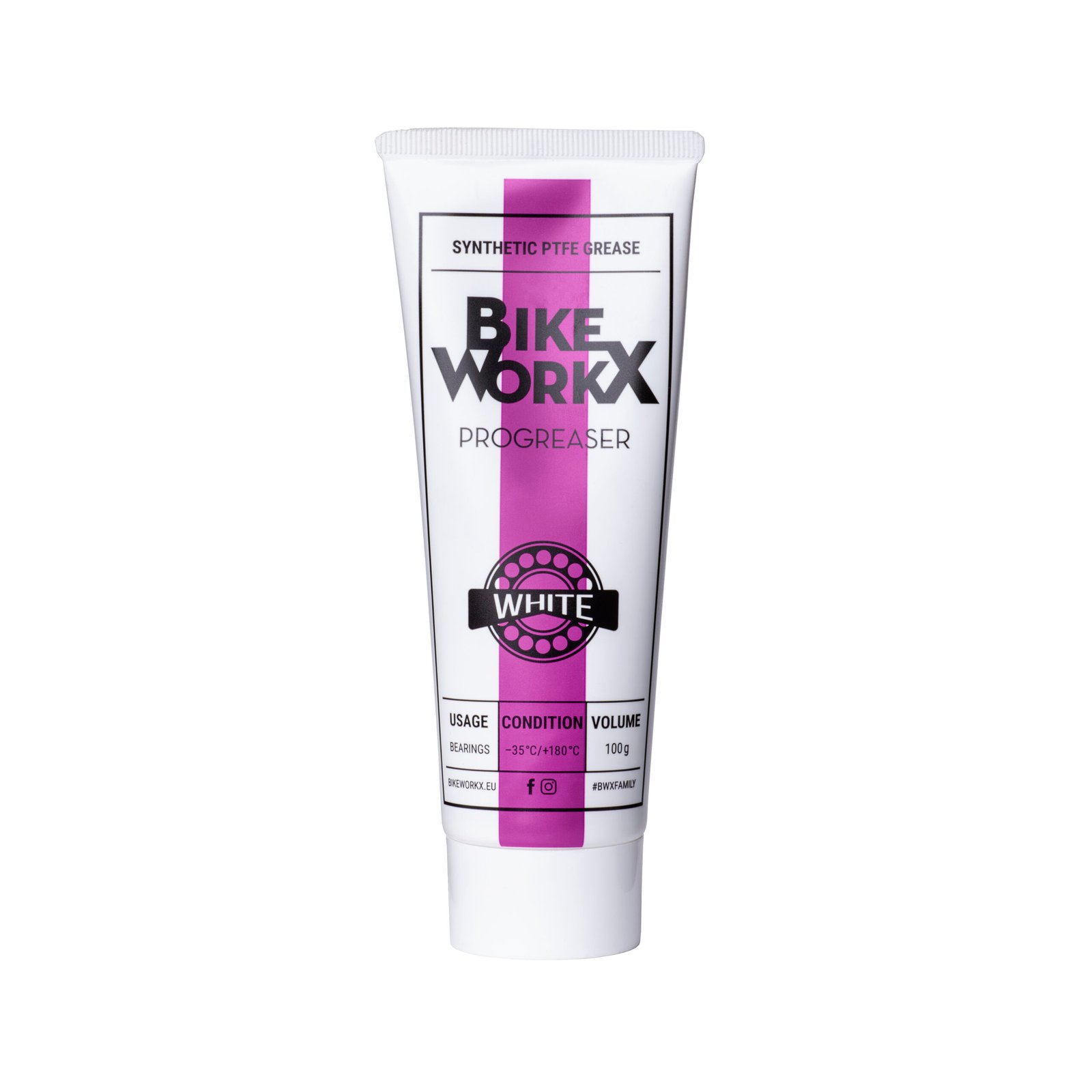 Мастило густе BikeWorkX Progreaser White, з PTFE, 100 г