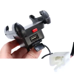 Тримач для смартфона універсальний" Пластик GP YL-09U чорний з зарядкою USB, з вологостійким кабелем 2000мм - Зображення 3