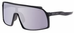 Окуляри Relax Prati чорні матові, лінза smoke (Polarized TAC), white sensor, кат. 3