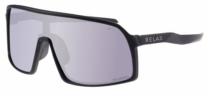 Окуляри Relax Prati чорні матові, лінза smoke (Polarized TAC), white sensor, кат. 3