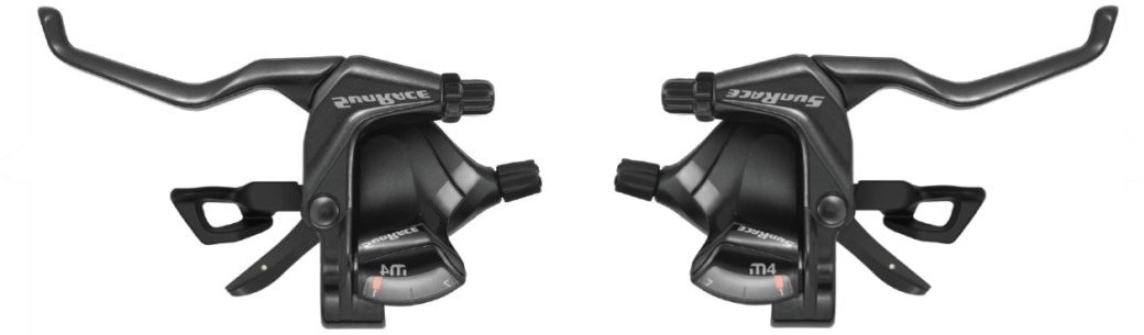 Моноблоки SunRace STM406 L3/R8, лівий/правий, 3/8 шв., з дисплеєм передач, з тросом 1700/2100мм, OEM