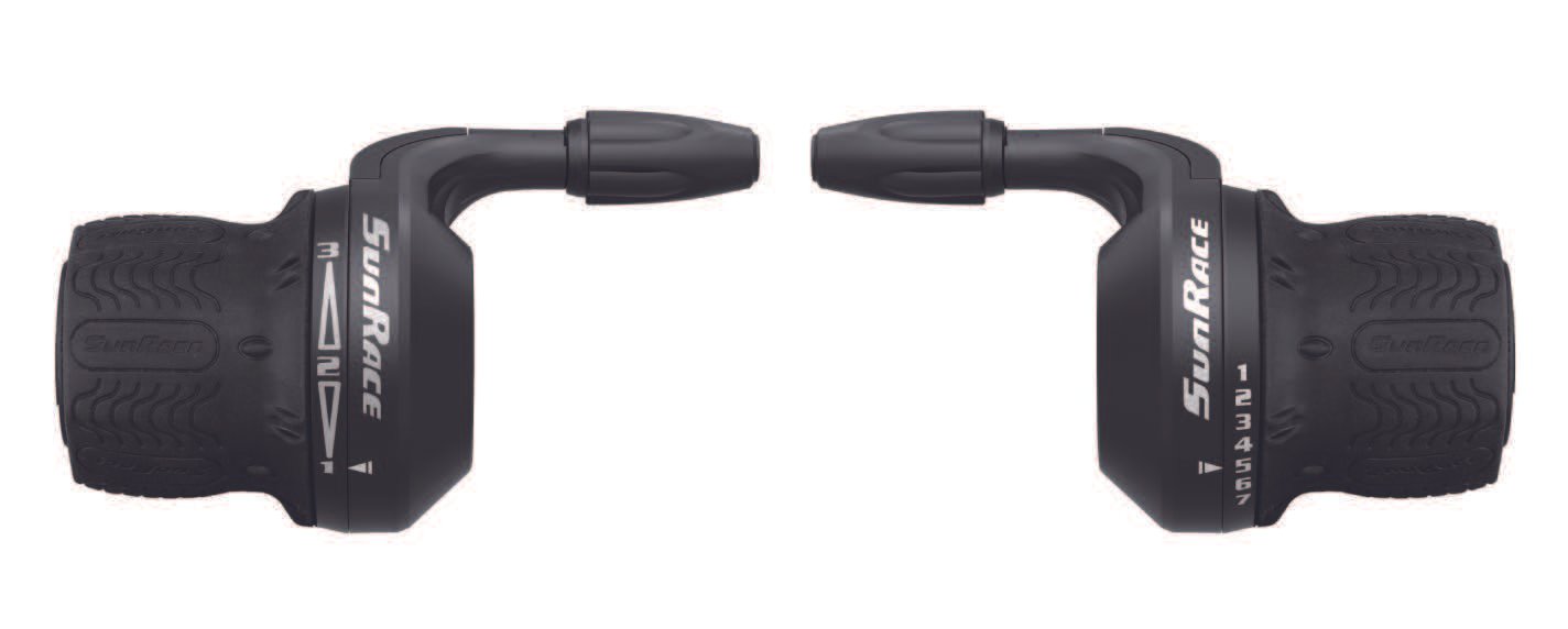 Гріпшифти SunRace TSM27 L3/R7, лівий/правий, 3/7 шв., з тросом 1700/2100 мм, OEM