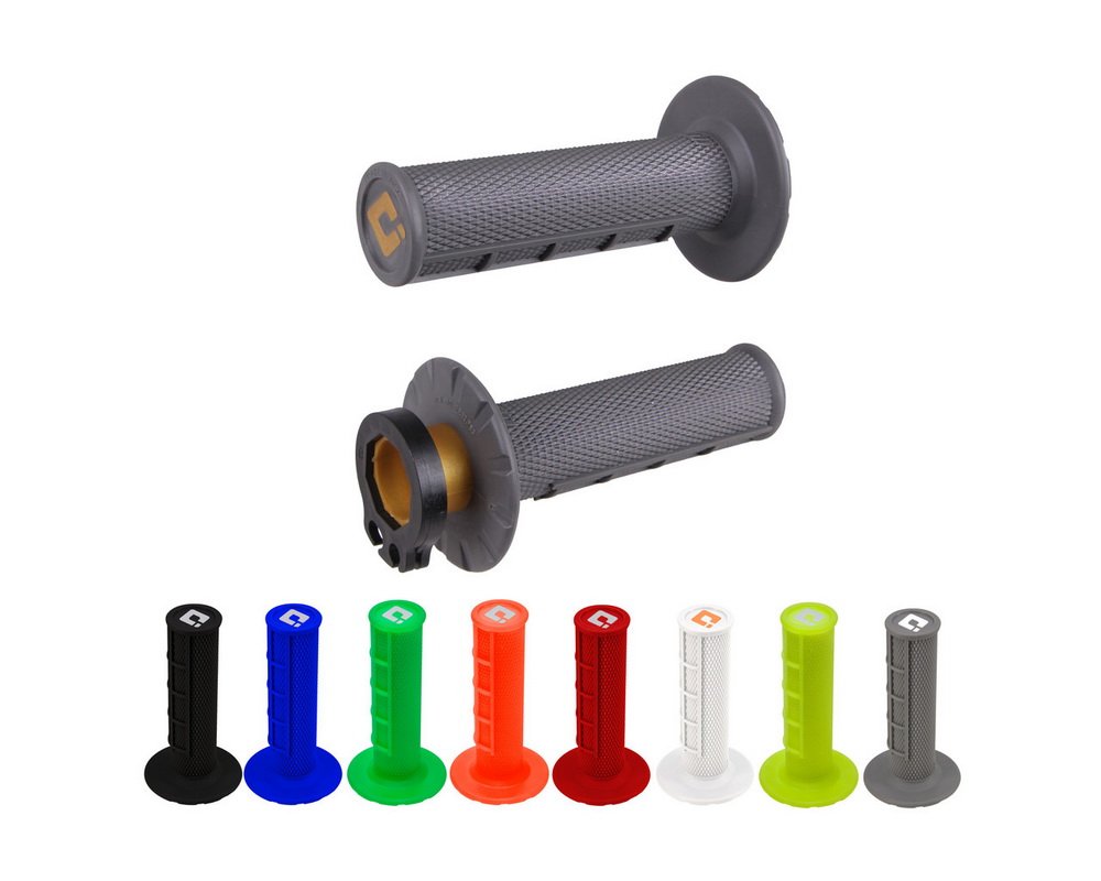 Мото гріпси ODI HALF-WAFFLE MX V2 Lock-On Soft Grey - Зображення 4