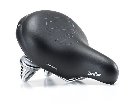 Сідло Selle Royal Premium DRIFTER, Royalgel, оббивка Strengtex, 270х245мм, 1160г, хромовані рейли і пружини, unisex, чорне