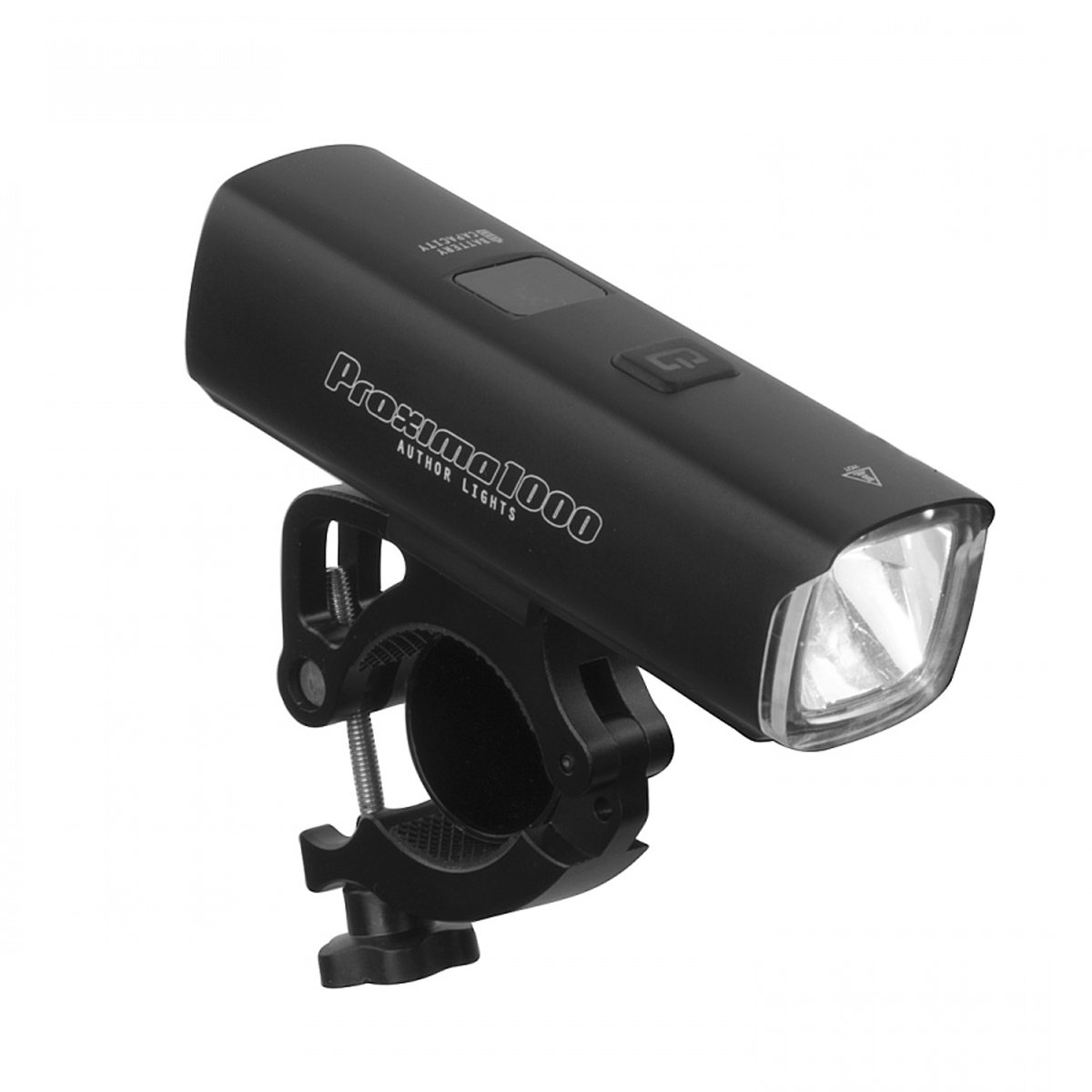 Ліхтар передній Author PROXIMA 1000 lm / HB 22-38 mm USB Alloy, чорний