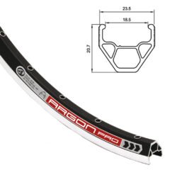 Обід Author Argon X7 CNC, розмір (26") 559x19/32, FV, чорний