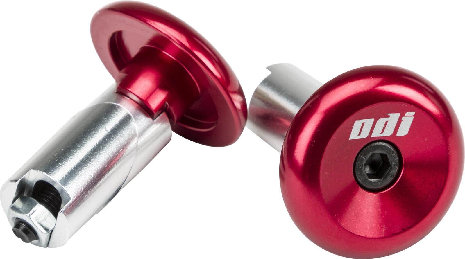 Баренди ODI Aluminum End Plugs w/Lasered Logo Red
