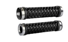Гріпси ODI Vans® Lock-On Grips, Black w/ Silver Clamps, чорні з серебристими замками