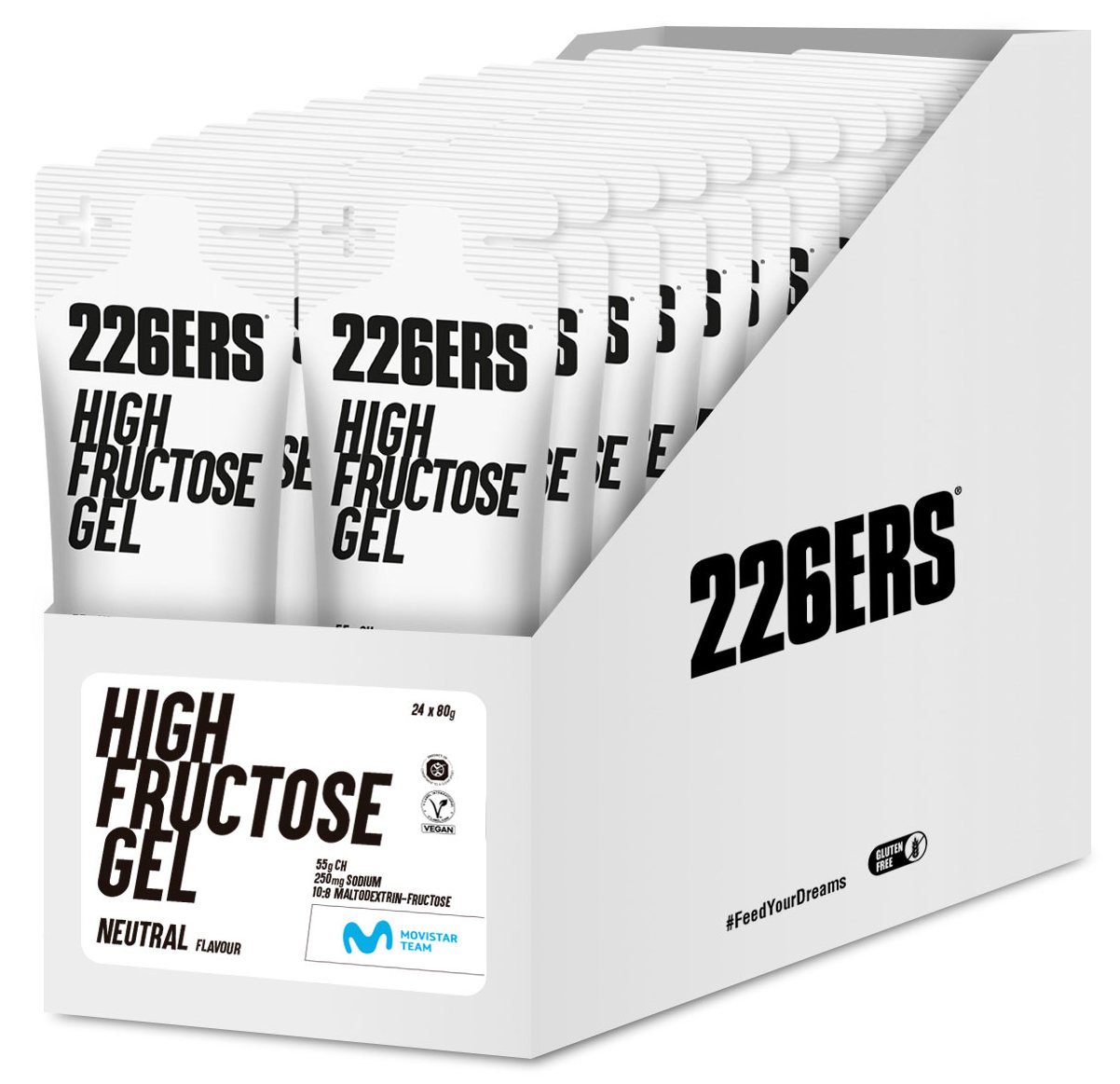 Гель 226ERS High Fructose 50г вуглеводів нейтральний 80г 24шт/уп 1920г