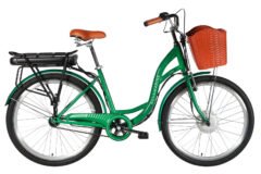 Велосипед з електроприводом 26" ST Dorozhnik eAQUAMARINE BH рама-17" 36 B 13 А*г 500 Вт зелений YS 902 (з пластиковою корзиною) 2026