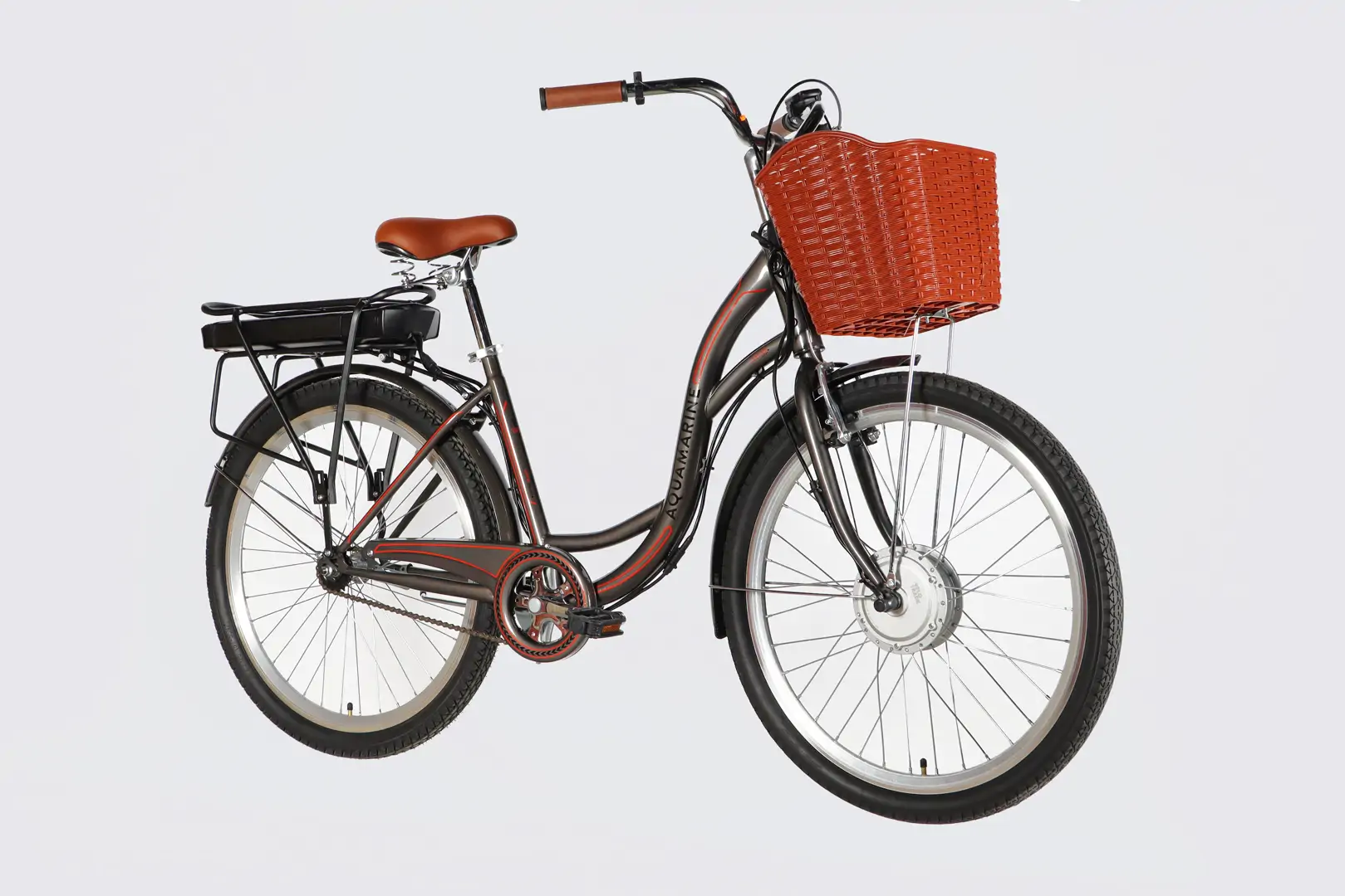 Велосипед з електроприводом 26" ST Dorozhnik eAQUAMARINE BH рама-17" 36 B 13 А*г 500 Вт сірий YS 7810 (з пластиковою корзиною) 2026 - Зображення 4
