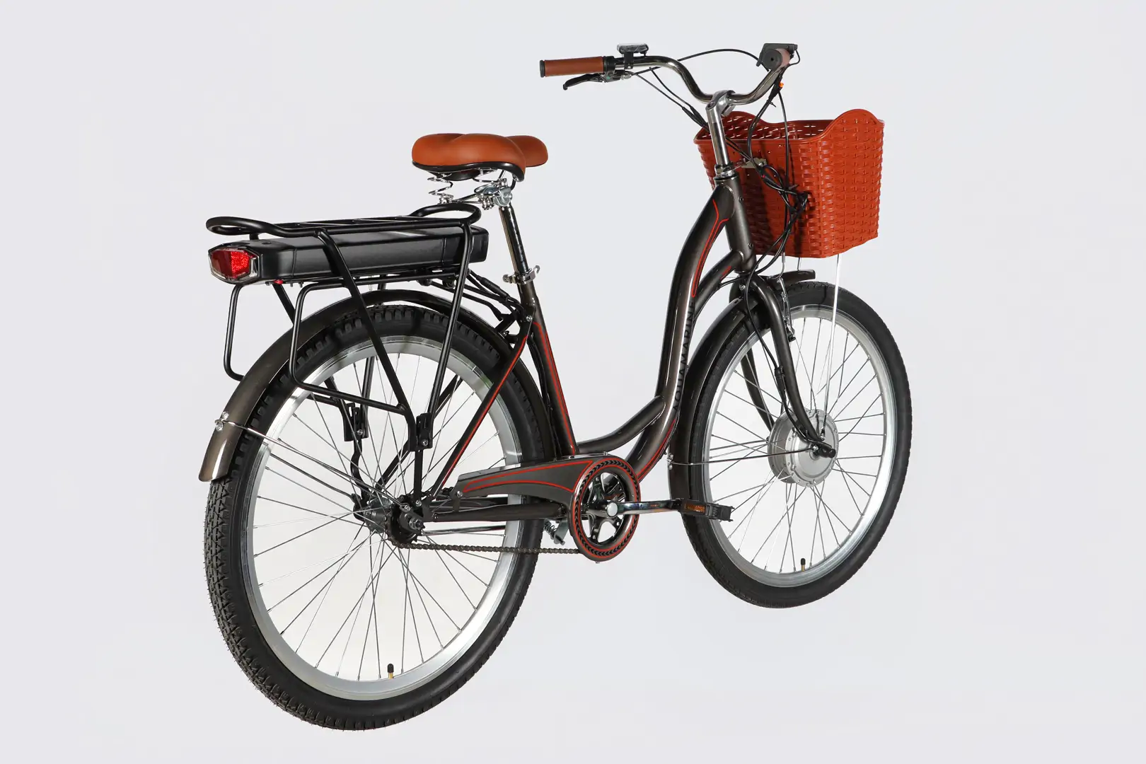 Велосипед з електроприводом 26" ST Dorozhnik eAQUAMARINE BH рама-17" 36 B 13 А*г 500 Вт сірий YS 7810 (з пластиковою корзиною) 2026 - Зображення 5