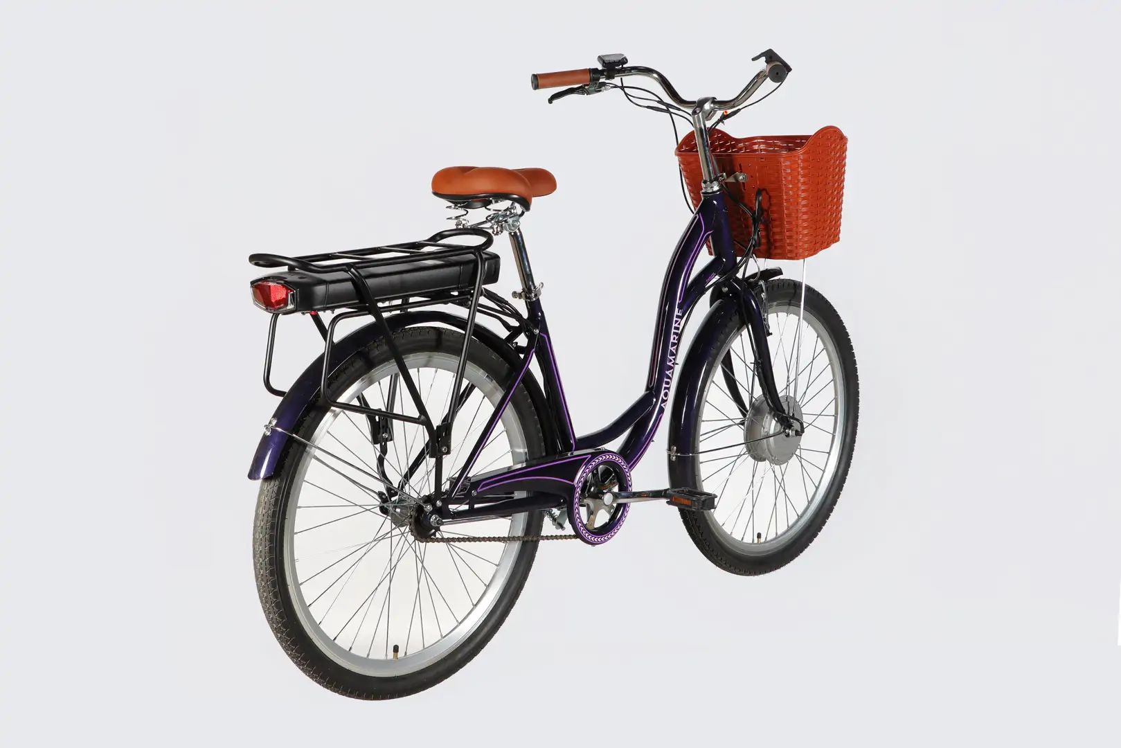 Велосипед з електроприводом 26" ST Dorozhnik eAQUAMARINE BH рама-17" 36 B 13 А*г 500 Вт темно-фіолетовий YS 3105 (з пластиковою корзиною) 2026 - Зображення 4