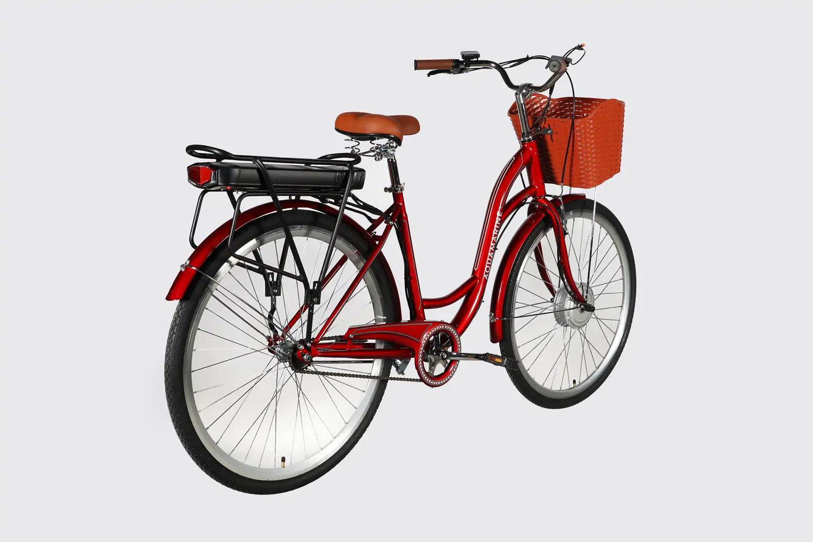Велосипед з електроприводом 28" ST Dorozhnik eAQUAMARINE BH рама-19" 36 B 13 А*г 500 Вт бордовий YS 2476 (з пластиковою корзиною) 2026 - Зображення 3